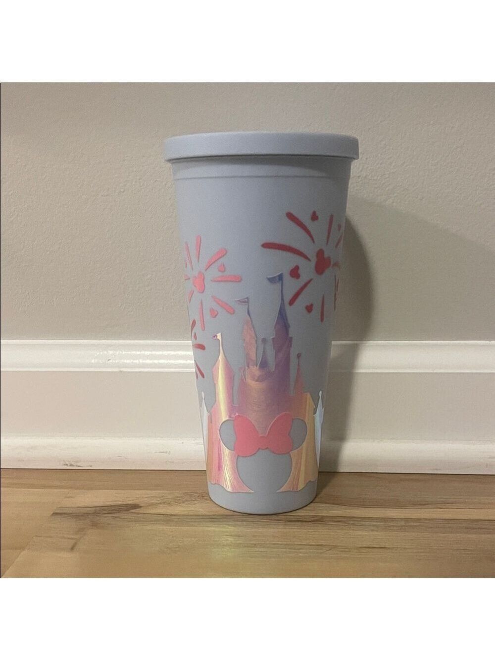 Disney Castle Tumbler with Fireworks Design